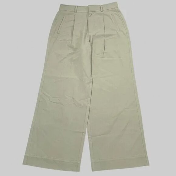 NEW Everlane The Draper Pleated Pant in Buttersmooth 8 Seagrass Green - Picture 6 of 11